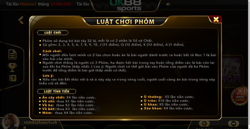 Luật chơi của game bài phỏm là gì?